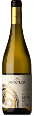 17,95 € Free Shipping | White wine Feudo di Santa Tresa Rina Lanca I.G.T. Terre Siciliane Sicily Italy Viognier, Grillo Bottle 75 cl