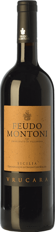 52,95 € 免费送货 | 红酒 Feudo Montoni Vrucara I.G.T. Terre Siciliane 西西里岛 意大利 Nero d'Avola 瓶子 75 cl