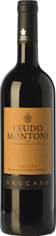 39,95 € Envoi gratuit | Vin Rouge Feudo Montoni Vrucara I.G.T. Terre Siciliane Sicile Italie Nero d'Avola Eco Biologique Bouteille 75 cl
