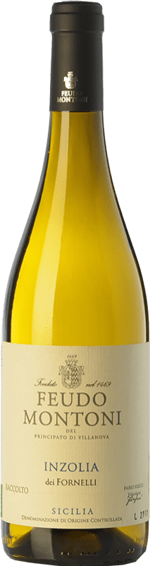 26,95 € Free Shipping | White Wine Feudo Montoni Inzolia dei Fornelli I.G.T. Terre Siciliane Sicily Italy Insolia Eco Organic Bottle 75 cl