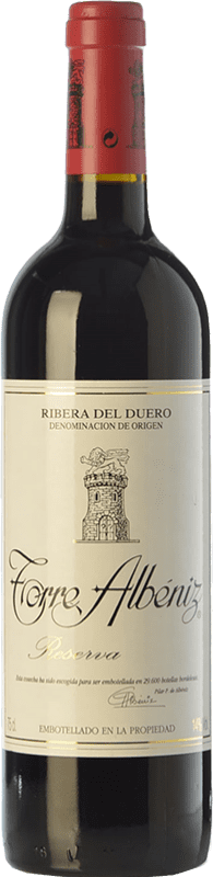 32,95 € Free Shipping | Red Wine Finca Torremilanos Torre Albéniz Reserve — Aged D.O. Ribera del Duero Castilla y León Spain Tempranillo Eco — Organic Bottle 75 cl