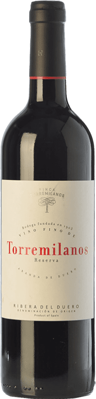 27,95 € 免费送货 | 红酒 Finca Torremilanos 预订 D.O. Ribera del Duero 卡斯蒂利亚莱昂 西班牙 Tempranillo 瓶子 75 cl