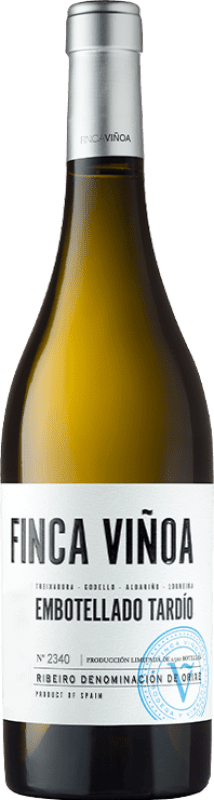 17,95 € Free Shipping | White wine Finca Viñoa Embotellado Tardío D.O. Ribeiro Galicia Spain Godello, Loureiro, Treixadura, Albariño Bottle 75 cl