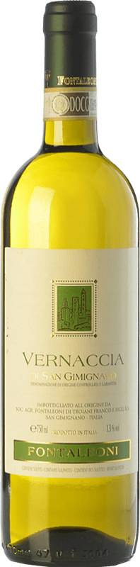 9,95 € Envio grátis | Vinho branco Fontaleoni D.O.C.G. Vernaccia di San Gimignano Tuscany Itália Vernaccia Garrafa 75 cl