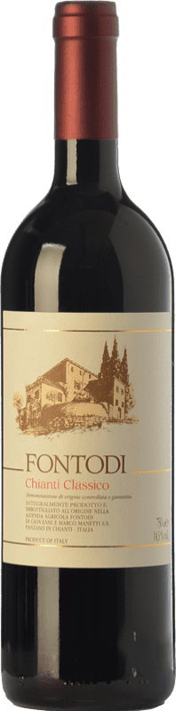 52,95 € 免费送货 | 红酒 Fontodi D.O.C.G. Chianti Classico 托斯卡纳 意大利 Sangiovese 瓶子 75 cl