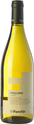 11,95 € Envío gratis | Vino Blanco Forchir Lusor D.O.C. Friuli Grave Friuli-Venezia Giulia Italia Friulano 75 cl