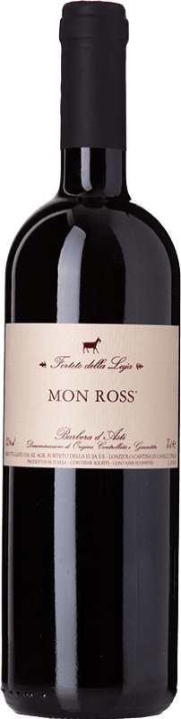 11,95 € Бесплатная доставка | Красное вино Forteto della Luja Mon Ross D.O.C. Barbera d'Asti Пьемонте Италия Barbera бутылка 75 cl