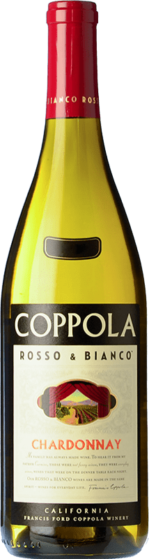 16,95 € 免费送货 | 白葡萄酒 Francis Ford Coppola Rosso & Bianco Chardonnay I.G. California 加州 美国 Chardonnay 瓶子 75 cl