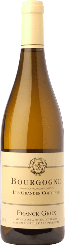 19,95 € Spedizione Gratuita | Vino bianco Franck Grux Les Grandes Coutures Crianza A.O.C. Bourgogne Borgogna Francia Chardonnay Bottiglia 75 cl
