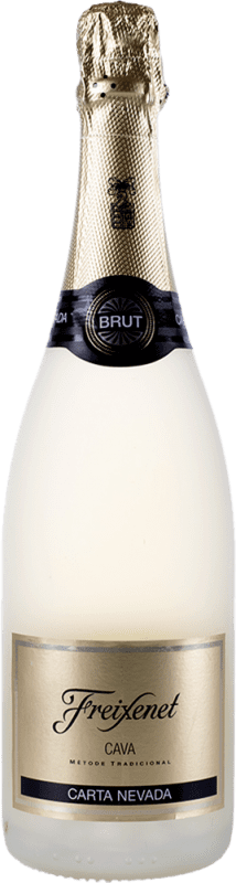9,95 € Бесплатная доставка | Белое игристое вино Freixenet Carta Nevada Brut — брют D.O. Cava Каталония Испания Macabeo — Макабео, Xarel·lo — Шарелло, Parellada — Парельяда Бутылка 75 cl