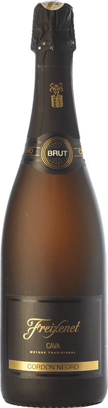 9,95 € Kostenloser Versand | Weißer Sekt Freixenet Cordón Negro Brut D.O. Cava Katalonien Spanien Macabeo, Xarel·lo, Parellada Flasche 75 cl