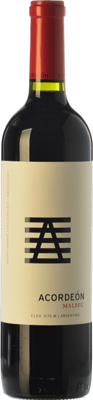 10,95 € 免费送货 | 红酒 Freixenet Acordeón 岁 I.G. Valle de Uco Uco谷 阿根廷 Malbec 瓶子 75 cl