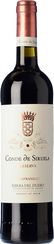 22,95 € Free Shipping | Red Wine Frutos Villar Conde Siruela Reserve — Aged D.O. Ribera del Duero Castilla y León Spain Tempranillo Bottle 75 cl