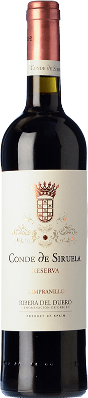 27,95 € Envoi gratuit | Vin rouge Frutos Villar Conde Siruela Réserve D.O. Ribera del Duero Castille et Leon Espagne Tempranillo Bouteille 75 cl