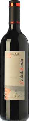9,95 € 免费送货 | 红酒 Frutos Villar Conde Siruela 橡木 D.O. Ribera del Duero 卡斯蒂利亚莱昂 西班牙 Tempranillo 瓶子 75 cl
