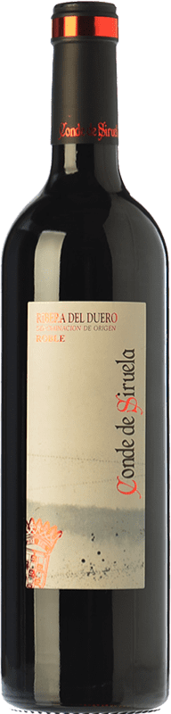 9,95 € Envío gratis | Vino tinto Frutos Villar Conde Siruela Roble D.O. Ribera del Duero Castilla y León España Tempranillo Botella 75 cl
