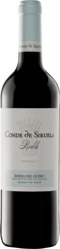 9,95 € 免费送货 | 红酒 Frutos Villar Conde Siruela 橡木 D.O. Ribera del Duero 卡斯蒂利亚莱昂 西班牙 Tempranillo 瓶子 75 cl