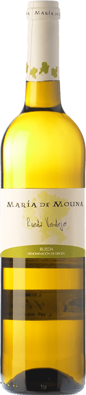 5,95 € Бесплатная доставка | Белое вино Frutos Villar María de Molina Verdejo D.O. Rueda Кастилия-Леон Испания Viura, Palomino Fino, Verdejo бутылка 75 cl