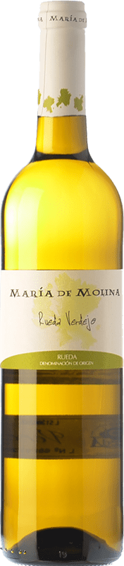 6,95 € 免费送货 | 白葡萄酒 Frutos Villar María de Molina Verdejo D.O. Rueda 卡斯蒂利亚莱昂 西班牙 Verdejo — 维德霍 75 cl