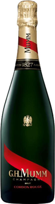 53,95 € Kostenloser Versand | Weißer Sekt G.H. Mumm Cordon Rouge A.O.C. Champagne Champagner Frankreich Spätburgunder, Chardonnay, Pinot Meunier Flasche 75 cl