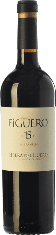 44,95 € 免费送货 | 红酒 Figuero 15 岁 D.O. Ribera del Duero 卡斯蒂利亚莱昂 西班牙 Tempranillo 瓶子 75 cl