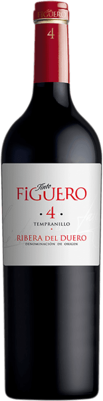 14,95 € 免费送货 | 红酒 Figuero 4 Meses 年轻的 D.O. Ribera del Duero 卡斯蒂利亚莱昂 西班牙 Tempranillo 瓶子 75 cl