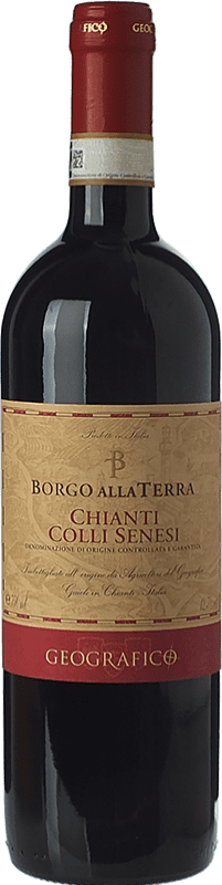 8,95 € Бесплатная доставка | Красное вино Geografico Borgo alla Terra D.O.C.G. Chianti Тоскана Италия Sangiovese, Canaiolo бутылка 75 cl