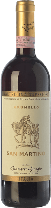 38,95 € Envio grátis | Vinho Tinto Gianatti Giorgio Grumello San Martino Superior D.O.C. Valtellina Lombardia Itália Nebbiolo 75 cl