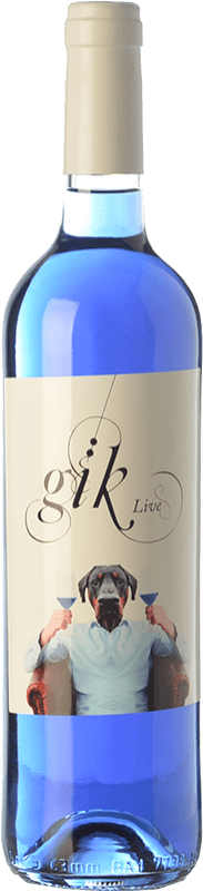 7,95 € Envío gratis | Vino blanco Gïk Live Gïk Blue Azul España Syrah, Garnacha, Viura, Macabeo Botella 75 cl