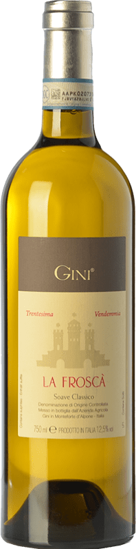 26,95 € Envío gratis | Vino blanco Gini La Froscà D.O.C.G. Soave Classico Veneto Italia Garganega Botella 75 cl