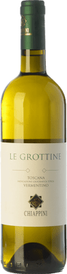 18,95 € Envio grátis | Vinho branco Chiappini Le Grottine D.O.C. Bolgheri Tuscany Itália Vermentino Biológico Garrafa 75 cl