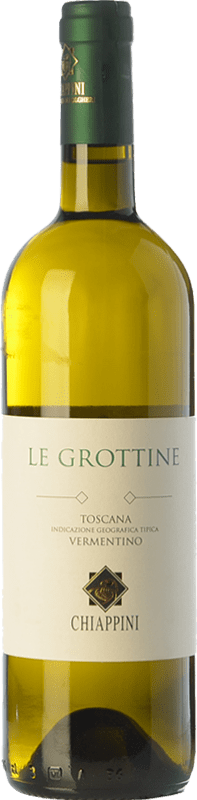 17,95 € Spedizione Gratuita | Vino bianco Chiappini Le Grottine D.O.C. Bolgheri Toscana Italia Vermentino Bottiglia 75 cl