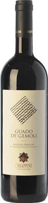 59,95 € Бесплатная доставка | Красное вино Chiappini Superiore Guado de' Gemoli D.O.C. Bolgheri Тоскана Италия Merlot, Cabernet Sauvignon бутылка 75 cl