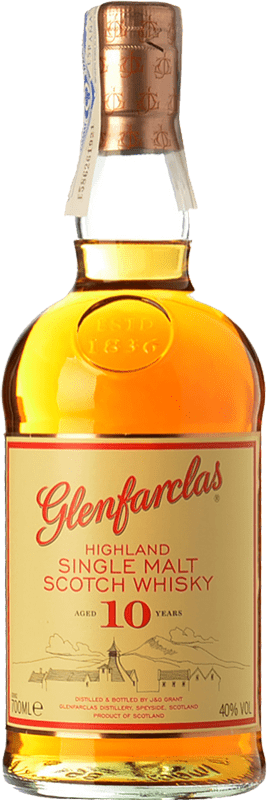 46,95 € Kostenloser Versand | Whiskey Single Malt Glenfarclas Speyseite Großbritannien 10 Jahre Flasche 70 cl