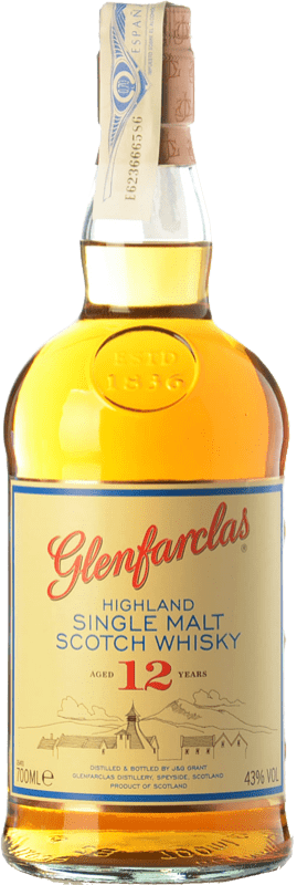 71,95 € Envio grátis | Whisky Single Malt Glenfarclas Speyside Reino Unido 12 Anos Garrafa 70 cl