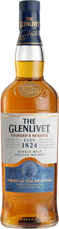 45,95 € Spedizione Gratuita | Whisky Single Malt Glenlivet Founder's Riserva Speyside Regno Unito 70 cl
