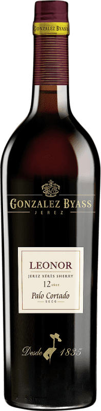 25,95 € Kostenloser Versand | Verstärkter Wein González Byass Leonor Palo Cortado D.O. Manzanilla-Sanlúcar de Barrameda Andalusien Spanien Palomino Fino Flasche 75 cl