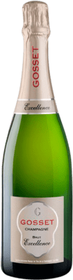 73,95 € Бесплатная доставка | Белое игристое вино Gosset Excellence Brut — брют Резерва A.O.C. Champagne шампанское Франция Pinot Noir — Пино Нуар, Chardonnay — Шардоне, Pinot Meunier — Пино Менье 75 cl