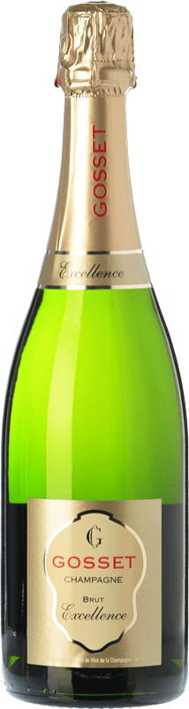 51,95 € Free Shipping | White sparkling Gosset Excellence Brut Reserve A.O.C. Champagne Champagne France Pinot Black, Chardonnay, Pinot Meunier Bottle 75 cl