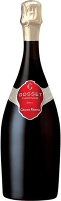 69,95 € 送料無料 | 白スパークリングワイン Gosset Brut グランド・リザーブ A.O.C. Champagne シャンパン フランス Pinot Black, Chardonnay, Pinot Meunier ボトル 75 cl