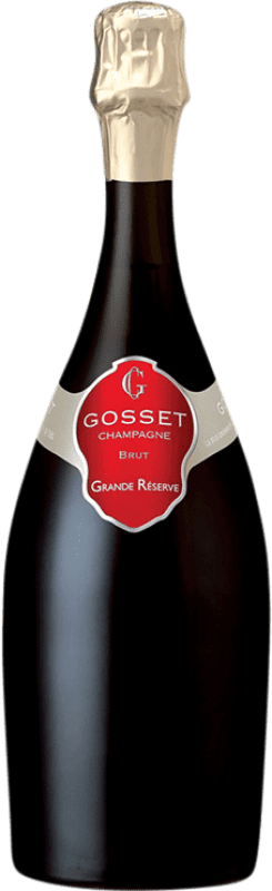 69,95 € Бесплатная доставка | Белое игристое Gosset брют Гранд Резерв A.O.C. Champagne шампанское Франция Pinot Black, Chardonnay, Pinot Meunier бутылка 75 cl