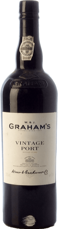 137,95 € Kostenloser Versand | Verstärkter Wein Graham's Vintage Port I.G. Porto Porto Portugal Touriga Nacional Flasche 75 cl