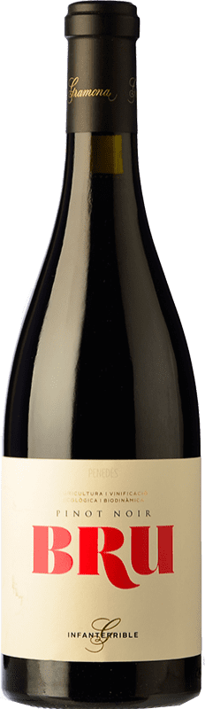 29,95 € Free Shipping | Red wine Gramona Bru de Gramona Joven D.O. Penedès Catalonia Spain Pinot Black Bottle 75 cl