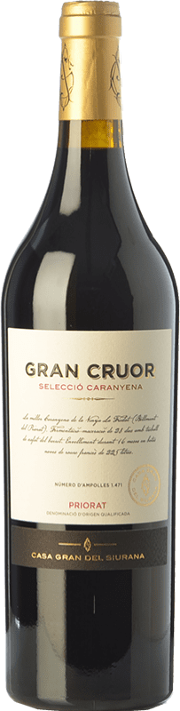61,95 € Envio grátis | Vinho tinto Gran del Siurana Gran Cruor Selecció Caranyena Crianza D.O.Ca. Priorat Catalunha Espanha Carignan Garrafa 75 cl
