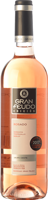 7,95 € 免费送货 | 玫瑰酒 Gran Feudo Edición Rosado D.O. Navarra 纳瓦拉 西班牙 Tempranillo, Merlot, Grenache 瓶子 75 cl