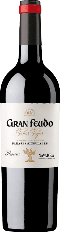 8,95 € 免费送货 | 红酒 Gran Feudo Viñas Viejas Parajes Singulares 预订 D.O. Navarra 纳瓦拉 西班牙 Tempranillo, Grenache 瓶子 75 cl