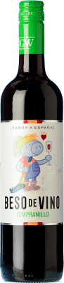 6,95 € Free Shipping | Red wine Grandes Vinos Beso de Vino Ecológico Joven D.O. Cariñena Aragon Spain Tempranillo Bottle 75 cl