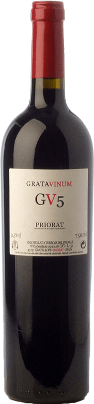 42,95 € 免费送货 | 红酒 Gratavinum GV5 年轻的 D.O.Ca. Priorat 加泰罗尼亚 西班牙 Grenache, Cabernet Sauvignon, Carignan 瓶子 75 cl
