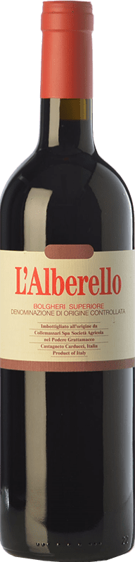 58,95 € Free Shipping | Red wine Grattamacco Superiore L'Alberello D.O.C. Bolgheri Tuscany Italy Cabernet Sauvignon, Cabernet Franc, Petit Verdot Bottle 75 cl