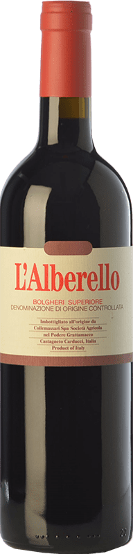 109,95 € Spedizione Gratuita | Vino Rosso Grattamacco L'Alberello Superiore D.O.C. Bolgheri Toscana Italia Cabernet Sauvignon, Cabernet Franc, Petit Verdot Eco — Biologico Bottiglia 75 cl